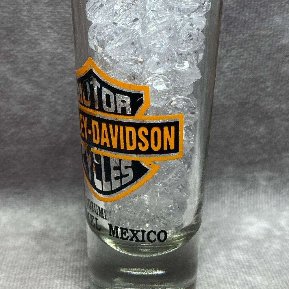 Harley-Davidson Cozumel Mexico Tall Shooter Shot Glass - Picture 6 of 8